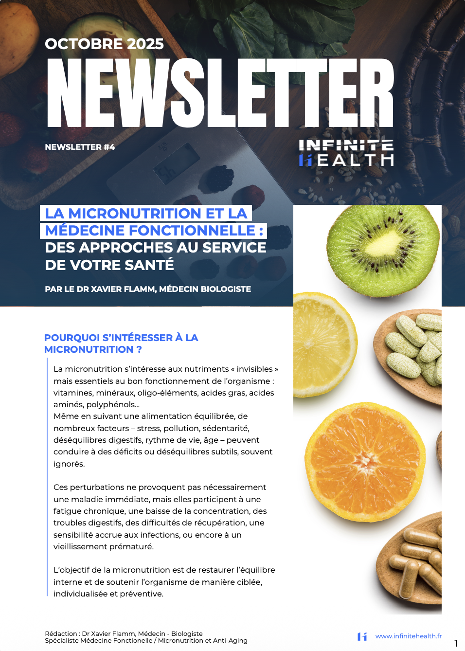 Newsletter micro nutrition - Infinite Health